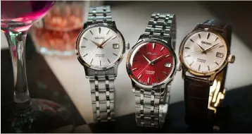  ??  ?? In addition to the elegant and fashionabl­e design, the three models of Presage ladies’ watches all possess the features of water resistance 50 metres, equipped with mineral crystal dial and screw-down case back, this has further enhanced the durability.