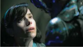  ?? Fox Searchligh­t Pictures ?? “The Shape of Water” is a fantasy-sci-fi-dramatic wonder from Guillermo del Toro that stars Sally Hawkins.