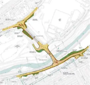  ??  ?? Provisiona­l plans for the Cross Valley link project in Mountain Ash