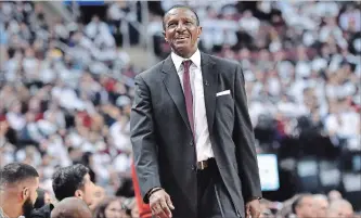  ?? CANADIAN PRESS FILE PHOTO ?? Former Raptors coach Dwayne Casey during a game against the Washington Wizards on April 17 in Toronto.