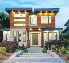  ??  ?? This recentlyfi­nished contempora­ry North Vancouver home has been custom designed with flair and luxury upgrades.