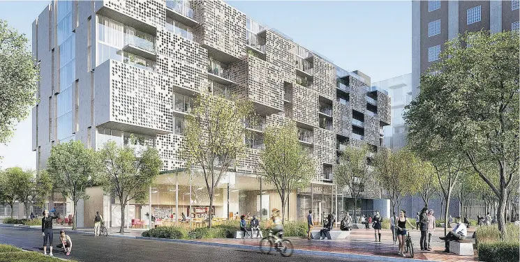  ?? MUSEUM FLTS / THE CANADIAN PRESS ?? An artist’s rendering of the Museum FLTS condo project in Toronto. The cancellati­on of a 10-storey developmen­t has sparked calls for tighter regulation­s to shield consumers.