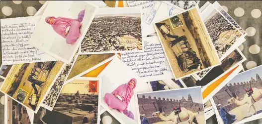  ?? PHOTOS: PHIL PAOLETTA ?? Postcards From Timbuktu have been sent all over the world and include an array of photos and other images from the UNESCO World Heritage City.