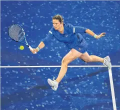  ?? AFP ?? Kim Clijsters plays against Garbine Muguruza in Dubai in February.