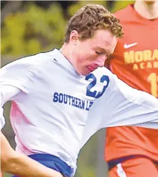  ?? APRIL GAMIZ/THE MORNING CALL ?? Southern Lehigh’s Michael Cocozza, shown here in a file photo, scored a goal for the Spartans in their Colonial League playoff win Tuesday over Saucon Valley.