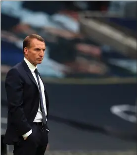  ??  ?? Leicester City manager Brendan Rodgers tends to stick with Plan A