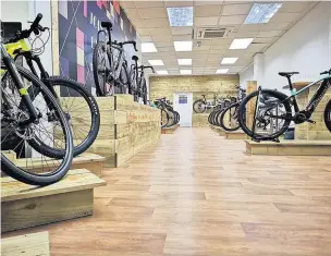  ??  ?? The new PEAK cyclesport­s shop at the Grosvenor Centre, Macclesfie­ld