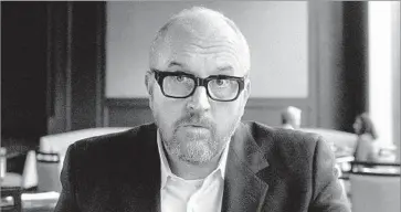  ?? TIFF ?? GLEN TOPHER, a TV showrunner (writer-director-star Louis C.K.), frets when his 17-year-old daughter runs off to Paris with a 68-year-old director in C.K.’s black-and-white comedy “I Love You, Daddy.”