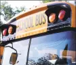  ?? Ned Gerard / Hearst Connecticu­t Media ?? A City of Shelton school bus parked in Shelton in 2018.