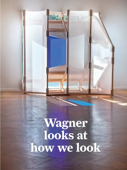  ?? Phil Bond Photograph­y ?? Catherine Wagner, “Apertura Blue I” (2018). The photograph­er collaborat­ed with two architects and a choreograp­her.