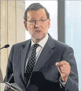  ?? EMILIA GUTIÉRREZ ?? Mariano Rajoy protagoniz­ó una conferenci­a en el Casino de Madrid
