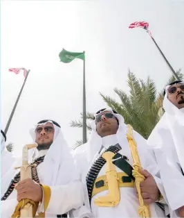  ??  ?? من مراسم استقبال الرئيس ترمب الذي زار الرياض السبت الماضي.