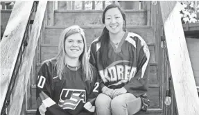  ??  ?? Sisters Hannah, left, and Marissa Brandt will compete in the Olympics in women’s hockey — Hannah for the USA and Marissa for the Korea team. SCOTT TAKUSHI/AP