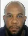  ?? METROPOLIT­AN POLICE VIA AP ?? This is an undated photo released by the Metropolit­an Police of Khalid Masood. Authoritie­s identified Masood, a 52-year-old Briton as the man who mowed down pedestrian­s and stabbed a policeman to death outside Parliament in London, saying he had a long...