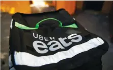  ?? Reuters ?? Orders for Uber Eats groceries jumped 59 percent in Europe in March.