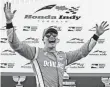  ?? DAN HAMILTON, USA TODAY SPORTS ?? Josef Newgarden’s victory moved him into fourth place in the season standings.