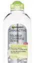  ??  ?? One and done Micellar water dissolves grim me with no rinsing necessary . Garnier mattifying micellar cleansing water, $9 at drugsto ores