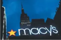  ??  ?? In March, S&P cut its ratings on Macy’s to BBB, two notches above junk, as competitio­n from internet retailers digs into department stores’ sales.