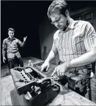  ?? SUBMITTED PHOTO/CHRIS WALZAK ?? Nick Porteous, left, and Wesley J. Colford face the pain of romance in the Highland Arts Theatre’s production of “Punch Up” by Kat Sandler. It opens today and continues until Saturday at the Bentinck Street, Sydney venue.