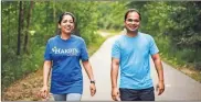  ?? From Harbin Clinic ?? Harbin Clinic husband and wife physicians pulmonolog­ist Dr. Harsha Banavasi and internal medicine physician Dr. Anandita Arora will to lead the upcoming TRED of Rome/ Floyd County’s Walk & Talk on Saturday.