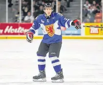  ??  ?? Justin Belanger in action with the Halifax Mooseheads.