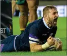  ??  ?? POSITIVE: Scotland’s John Barclay