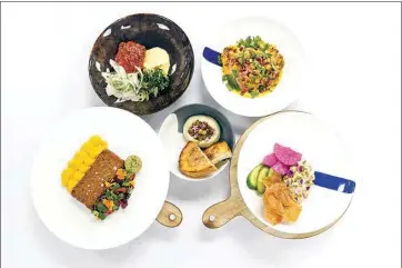  ?? PHOTOS BY CAROLYN VAN HOUTEN / THE WASHINGTON POST ?? The dishes Molly Brandt creates are designed to wake up the senses while in flight.