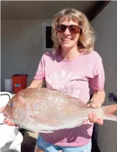  ??  ?? Heaviest Snapper (women) winner Nicky Raeburn.