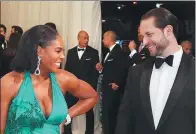  ?? LUCAS JACKSON / REUTERS ?? Serena Williams and her husband-to-be Alexis Ohanian attend a gala event in New York in May. The couple were due to marry in New Orleans on Thursday.