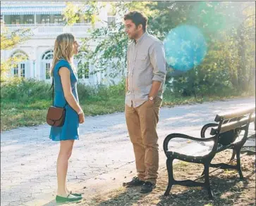  ?? Jon Pack ?? ZOSIA MAMET and Matthew Shear play a former couple who are new neighbors in “The Boy Downstairs.”