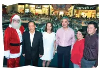  ??  ?? CHRISTMAS VILLAGE OF HOPE. At SM City Cebu during the unveiling of the Christmas Village of Hope owned by Clayton and Joji Tugonon (second, third from left) shown here with director Hans Sy of SM Prime Holdings, vice president Marissa Fernan and lawyer...