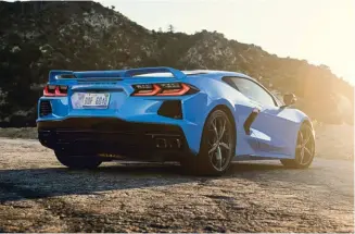  ??  ?? Above: The Corvette may be mid-engined now, but its stylists have tried not to scare off the faithful any further by incorporat­ing many familiar design cues