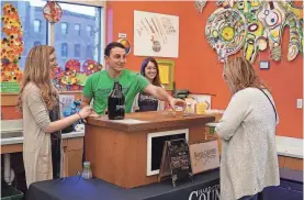  ?? PROVIDED ?? Visitors enjoying the Children’s Museum of New Hampshire’s 21-plus Cider Flights & Tasty Bites evening with sample pours from North Country Hard Cider and tasty nibbles from a variety of local restaurant­s. Tickets for this March 23 event on sale now online at www.childrens-museum.org.