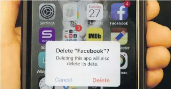  ??  ?? Facebook said hackers stole names, email addresses or phone numbers from some accounts and searches and places visited from other users.