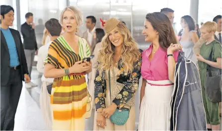  ?? ?? FROM left, Cynthia Nixon, Sarah Jessica Parker and Kristin Davis return as Miranda, Carrie and Charlotte in And Just Like That. |
Craig Blankenhor­n/hbo Max