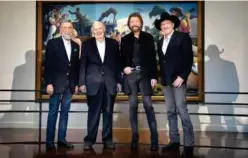  ?? Agence France-presse ?? Ray Stevens (left), Jerry Bradley, Ronnie Dunn and Kix Brooks attend the CMA Presents Country Music Hall of Fame 2019 Inductee ceremony.