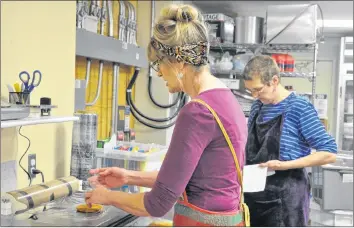  ?? Sara ericssoN ?? Barb Rogers, left, and Betty Pineo are the ladies behind the cookies and their delicious smell that wafts through the store from 7 a.m. to noon daily.