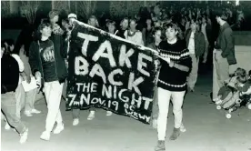  ?? ?? ‘These protection­s weren’t written in stone from the beginning – they were created because of activists’ … Duke students march in a Take Back the Night protest. Photograph: Duke University