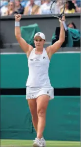  ??  ?? Ashleigh Barty celebra su último triunfo.