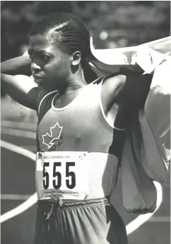  ?? THE CANADIAN PRESS FILES ?? Runner Angela Bailey competes in Ottawa in 1985.