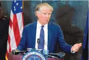  ?? CRAIG RUTTLE/ASSOCIATED PRESS ?? Manhattan District Attorney Cyrus Vance Jr., speaks at a news conference in New York in 2020. Vance has obtained copies of Donald Trump’s tax records.
