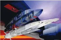  ?? U.S. AIR FORCE / AFP ?? A U.S. Air Force illustrati­on shows the X-51A Waverider under the wing of a B-52 Stratobomb­er