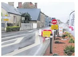  ?? ?? La route de Granville est en travaux à Marcey-les-grèves du 5 février jusqu’au 22 mars.