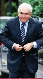  ??  ?? DOMINQUE STRAUSS-KAHN
FRANCIA Acusado por violar a la mucama de un hotel en Nueva York en 2011, tuvo que renunciar a la dirección del FMI y destruyó sus ambiciones
presidenci­ales. Su divorcio fue millonario.