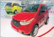  ?? HT/FILE ?? The MahindraRe­va electric vehicles