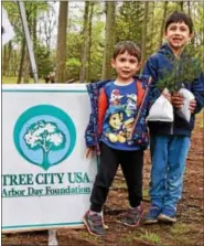  ?? JESI YOST — FOR DIGITAL FIRST MEDIA ?? Rafi, 3, and Gabe, 6, during Boyertown’s Earth Day celebratio­n on April 22.