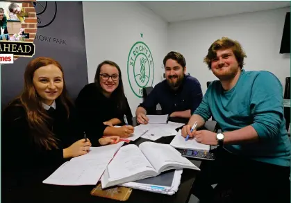  ?? Picture: Colin Mearns ?? Homework club at St Roch’s football club