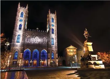  ?? Michael Vesia via TNS ?? ■ Notre-Dame Basilica of Montreal.