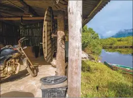  ??  ?? THE PRADO family’s f lour production house is shown at Jureia-Itatins Ecological Station. The couples were given mere minutes to evacuate their homes.