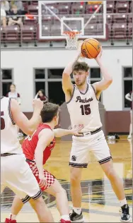  ?? Mark Ross/Special to the Herald-Leader ?? Siloam Springs forward Dalton Newman looks to make a play during a game last season. Newman and the Panthers host Berryville on Tuesday to open the 2022-23 season.